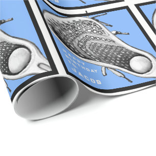 Lacrosse Geburtstagsgeschenk Geschenkpapier