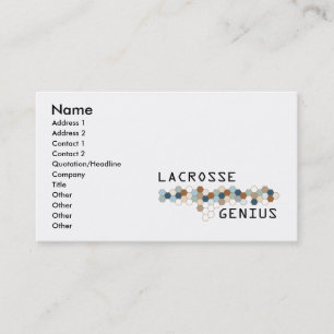 Lacrosse-Genie Visitenkarte