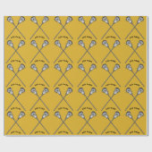 Lacrosse-Geschenk Gold Geschenkpapier (Flach)