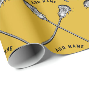 Lacrosse-Geschenk Gold Geschenkpapier