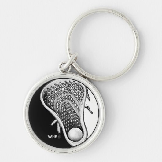 Lacrosse-Geschenk mit Monogramm Schlüsselanhänger (Vorne)