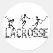 Lacrosse-Geschenk Runder Aufkleber (Vorderseite)