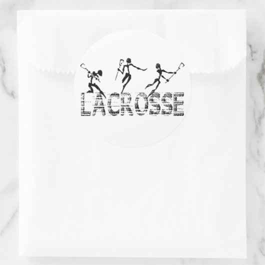 Lacrosse-Geschenk Runder Aufkleber (Tasche)