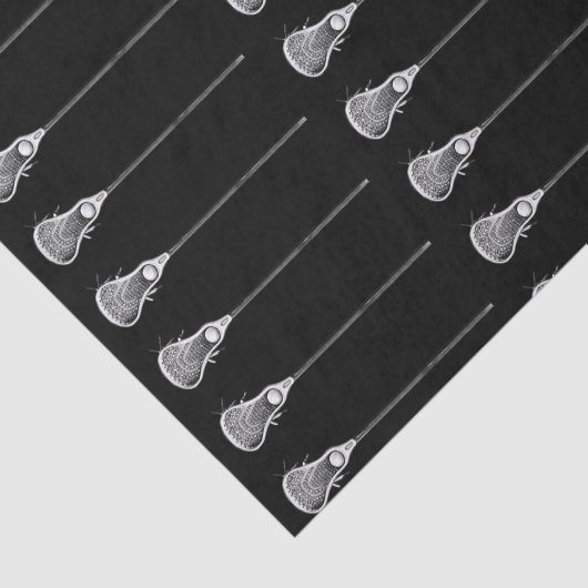 Lacrosse Geschenk Schwarz Seidenpapier (Ausschnitt)
