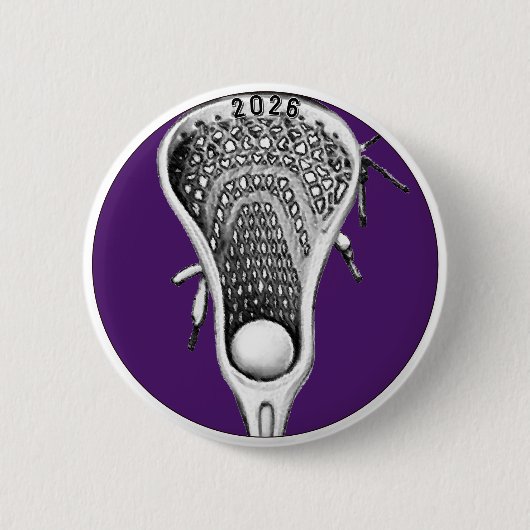 Lacrosse-Geschenke in Lila für das Team Button (Vorderseite)