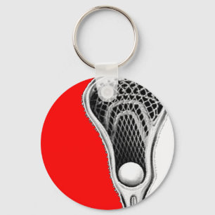 Lacrosse-Geschenke Rot Team Schlüsselanhänger