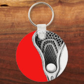 Lacrosse Gifts Red Team Schlüsselanhänger (Vorderseite)