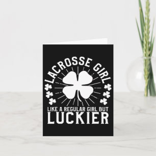 Lacrosse Girl St Patrick's Day Karte