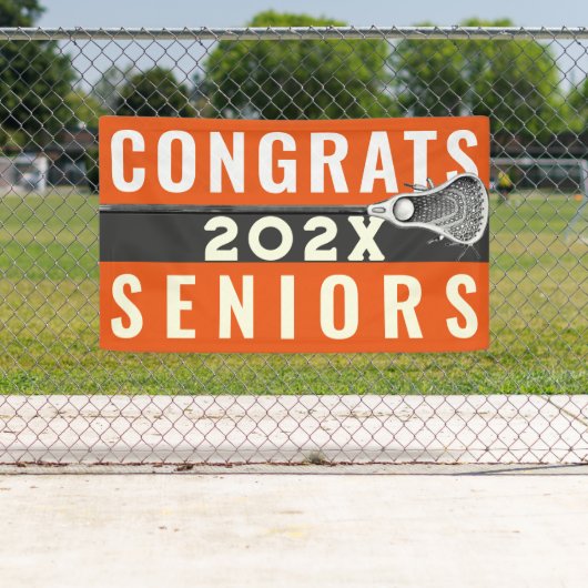 Lacrosse Glückwunschs Orange Banner (Insitu)