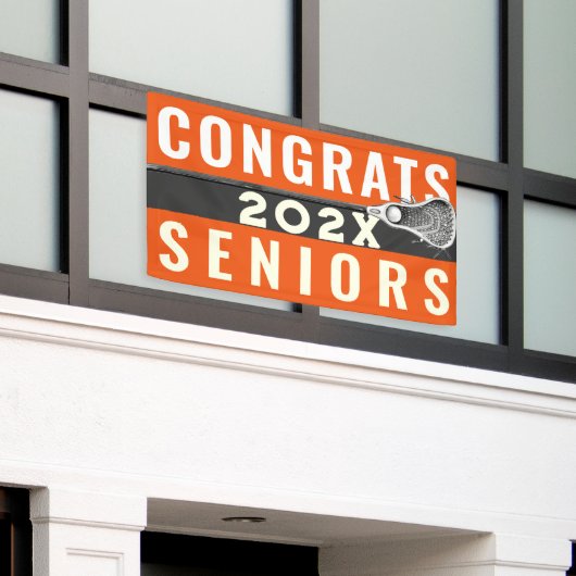 Lacrosse Glückwunschs Orange Banner (Äußeres Gebäude)