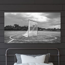 Lacrosse Goal Black White Outdoor Scenic Photo Leinwanddruck