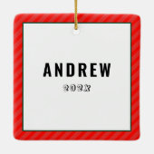 Lacrosse Goalie 2022 Keramik Keramikornament (Rückseite)