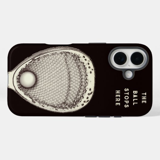 Lacrosse Goalie Case-Mate iPhone Hülle (Rückseite (Horizontal))