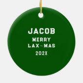 Lacrosse Goalie Christmas Collectin Keramik Ornament (Hinten)
