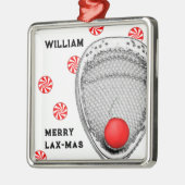 Lacrosse Goalie Christmas Ornament Aus Metall (Links)