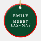 Lacrosse Goalie Collectible Keramik Ornament (Hinten)