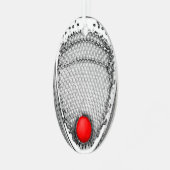 Lacrosse Goalie Collectible Ornament Aus Metall (Vorderseite links)