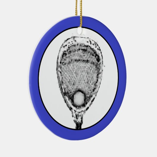 Lacrosse Goalie-Geschenk Keramikornament (Rechts)