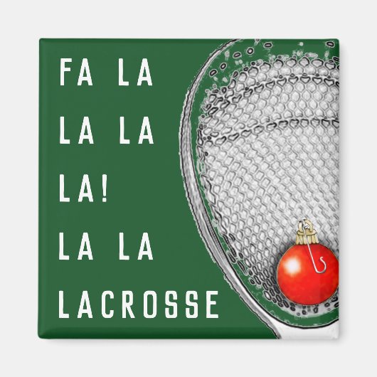 Lacrosse Goalie Holiday Geschenke Magnet (Vorne)