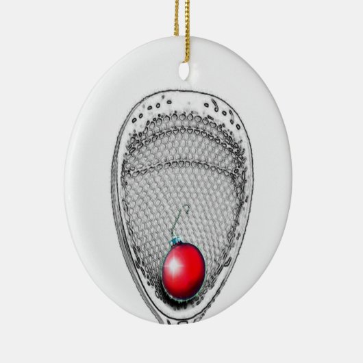 Lacrosse Goalie Keepake Keramikornament (Rechts)