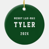 Lacrosse Goalie Keepake Keramikornament (Hinten)