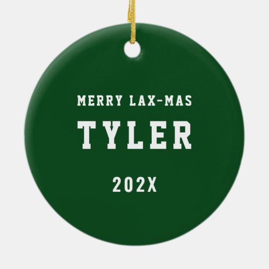 Lacrosse Goalie Keepake Keramikornament (Hinten)