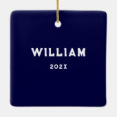 Lacrosse Goalie Keepake Keramikornament (Rückseite)