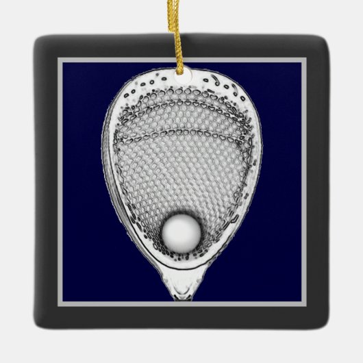 Lacrosse Goalie Keepake Keramikornament (Vorderseite)