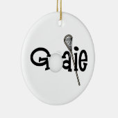 Lacrosse Goalie Keramik Ornament (Rechts)
