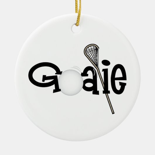 Lacrosse Goalie Keramik Ornament (Vorne)