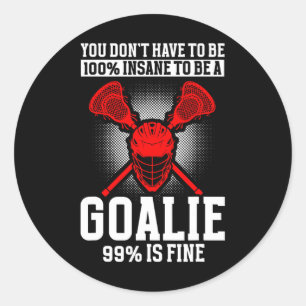 Lacrosse Goalie Lacrosse Gloves Stick Lax Goalie 1 Runder Aufkleber