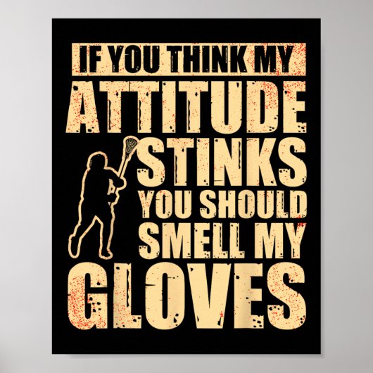 Lacrosse Goalie Lacrosse Gloves Stick Lax Goalie Poster (Vorne)