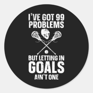 Lacrosse Goalie Lax Goalkeeper Lacrosse Player Def Runder Aufkleber