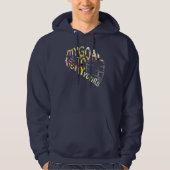 Lacrosse Goalie Mask Typografie Hoodie (Vorderseite)