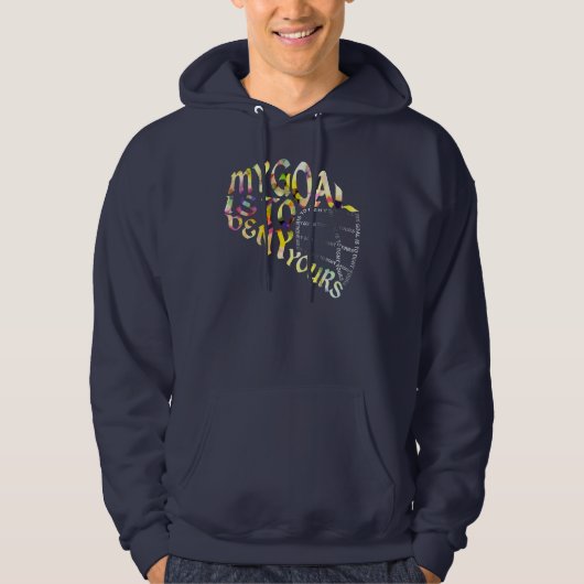 Lacrosse Goalie Mask Typografie Hoodie (Vorderseite)
