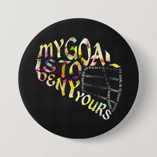 Lacrosse Goalie Mask Typografy Button (Vorderseite)