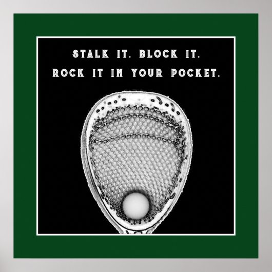 Lacrosse Goalie Motivierend Poster (Vorne)