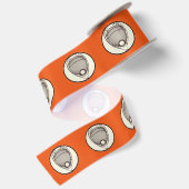 Lacrosse Goalie Orange Satinband (Rückseite)