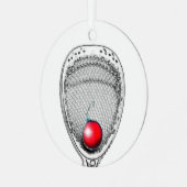 Lacrosse Goalie Ornament Aus Metall (Vorderseite links)