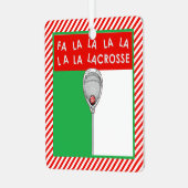 Lacrosse Goalie Personalisiertes Geschenk Ornament Aus Metall (Vorderseite links)