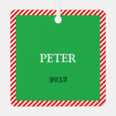 Lacrosse Goalie Personalisiertes Geschenk Ornament Aus Metall (Rückseite)