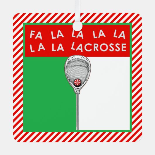 Lacrosse Goalie Personalisiertes Geschenk Ornament Aus Metall (Vorderseite)