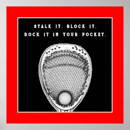 Lacrosse Goalie Poster (Vorne)