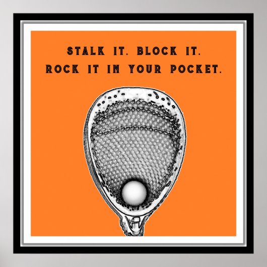 Lacrosse Goalie Poster (Vorne)