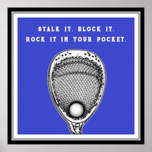 Lacrosse Goalie Poster (Vorne)