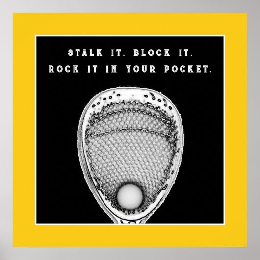 Lacrosse Goalie Poster (Vorne)