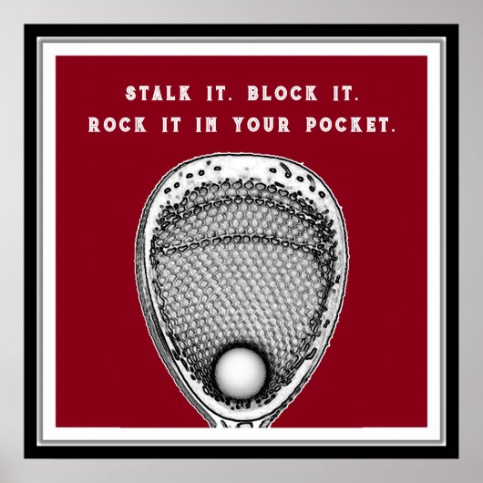 Lacrosse Goalie Poster (Vorne)