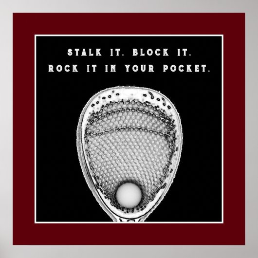 Lacrosse Goalie Quote Poster (Vorne)