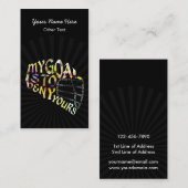 Lacrosse Goalie Quote Typografy Business Cards Visitenkarte (Vorne/Hinten)