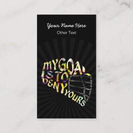 Lacrosse Goalie Quote Typografy Business Cards Visitenkarte